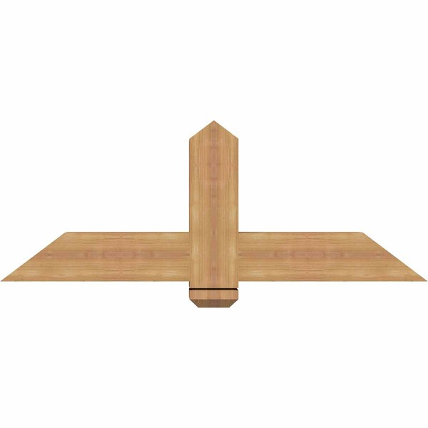 Ekena Millwork Eugene Smooth Timber Gable Bracket, Western Red Cedar, 48"W x 18"H x 5 1/2"D x 5 1/2"F, 9/12 Pitch GBW048X18X0606EUG00SWR - main